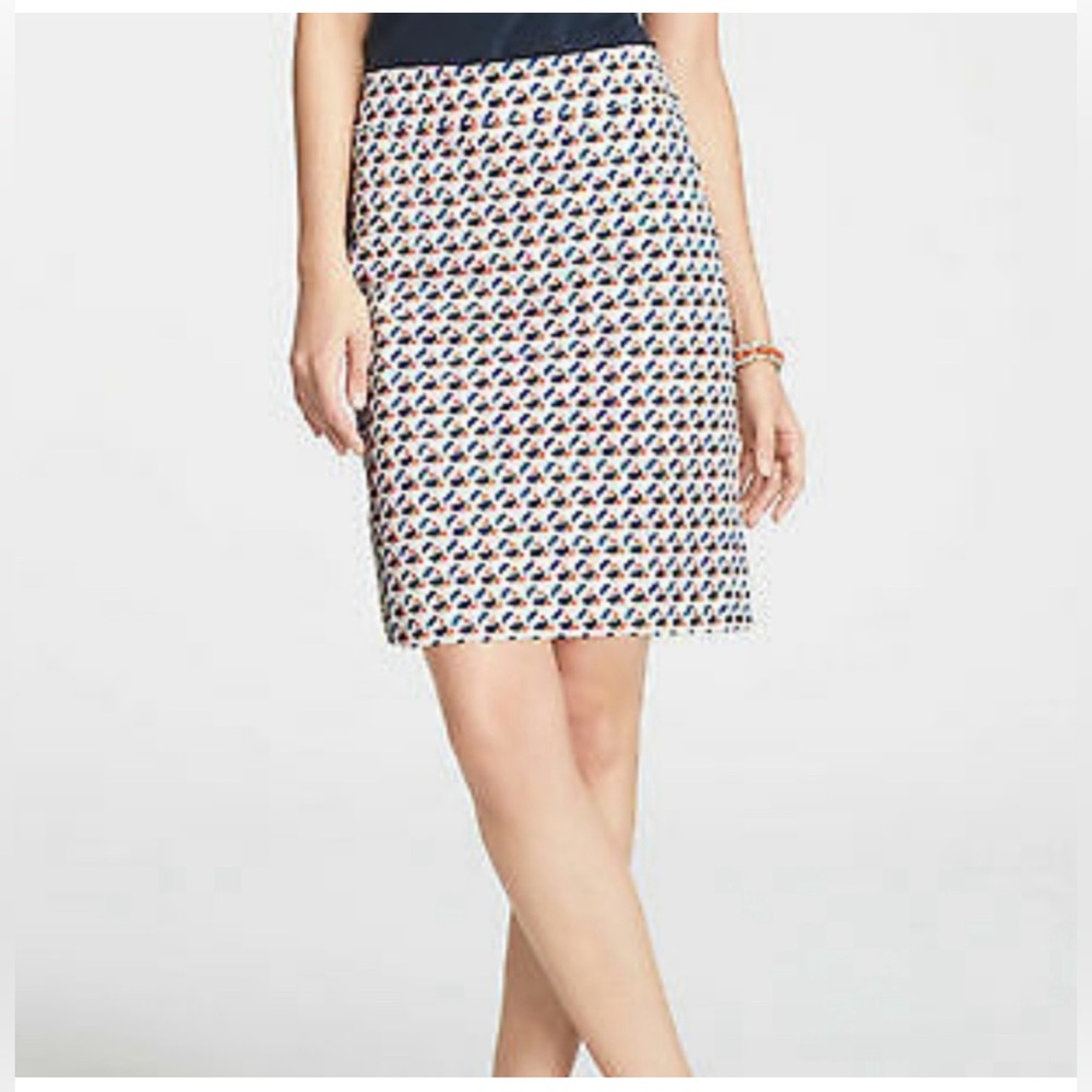 Ann Taylor Skirt Womens Size 14 Eclipse Print Madison Above Knee Retro NWOT - Picture 1 of 7